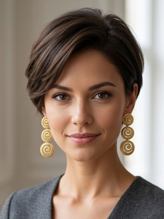 Jewelry - Vintage Elegant Gold Spiral Earrings